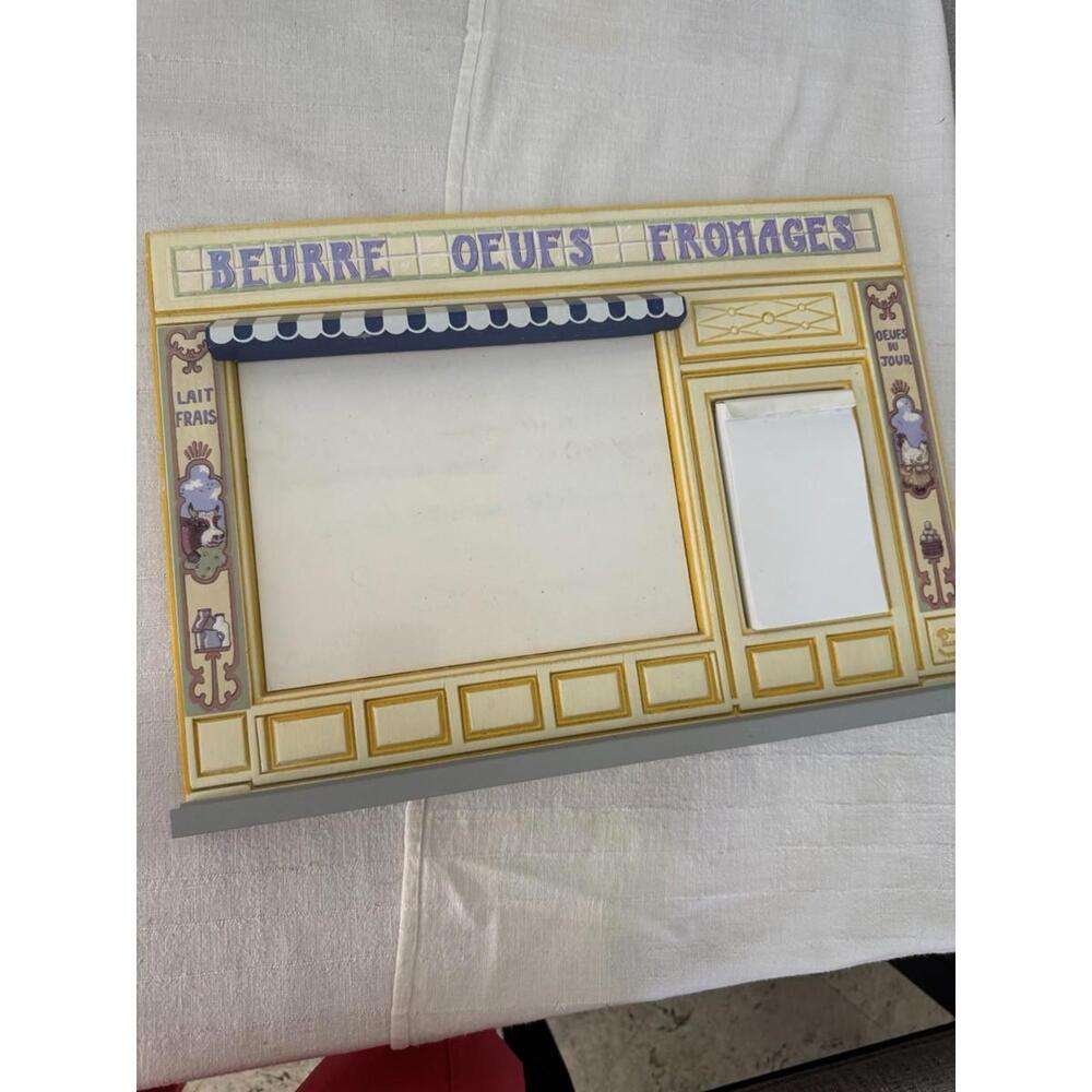 French Bistro Yellow Wall Decor Cafe Bar Dry Erase Kitchen Wall Hanging 17x12